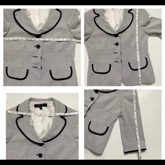Nine West blazer gray pinstripe size 2 - Picture 8 of 8